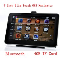 7 polegadas touchscreen GPS Navigator Bluetooth + FM + AV IN MAPA +Memória interna de 4GB com Mapa Multifunction GPS Sistema
